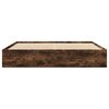 vidaXL Bed Frame without Mattress Smoked Oak 200x200 cm Engineered Wood