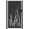 vidaXL Garden Gate 110 x 205 cm Powder-coated steel Black Lockable