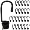 vidaXL Hooks 24 pcs Black 6 mm x 5 cm Steel