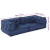 vidaXL Modular Sofa 3 pcs Indigo 140 x 70 x 36 cm Fabric