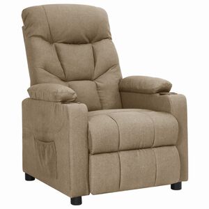 vidaXL Recliner Chair Taupe Fabric