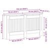 vidaXL Radiator Cover High Gloss White 152 x 19 x 81.5 cm