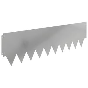 vidaXL Lawn Edging 10 pcs 103 x 30 cm Steel Silver