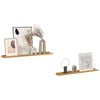 vidaXL Wall Shelf with Shelf 2 pcs Beige 80 x 9 x 3 cm Engineered Wood
