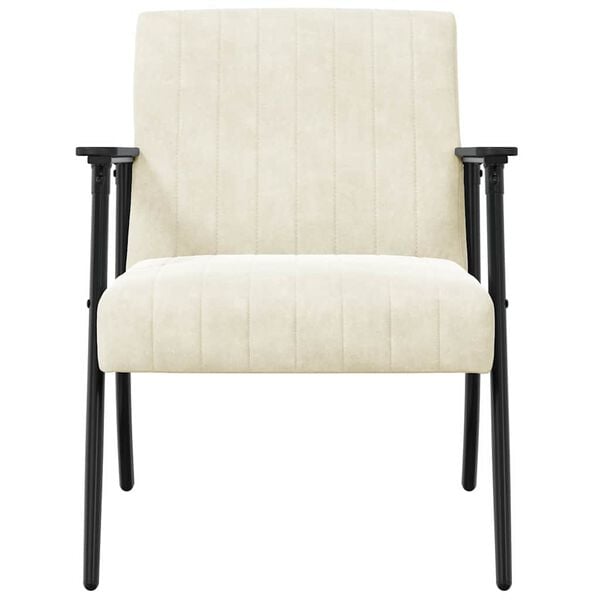 vidaXL Armchair Cream 59 x 75 x 78 cm Velvet