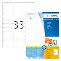 HERMA Permanent Labels PREMIUM A4 70x25.4 mm 100 Sheets
