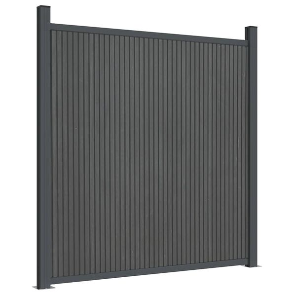 vidaXL Fence Panel WPC Grey 180x186 cm
