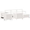 vidaXL 7 Piece Garden Sofa Set White Solid Wood Pine
