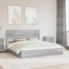 vidaXL Storage Bed Grey Sonoma 180 x 200 cm Engineered Wood