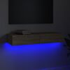 vidaXL TV Cabinet with LED Lights Sonoma Oak 90x35x15.5 cm