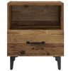 vidaXL Bedside Cabinet with Drawer 2 pcs Old wood 40 x 35 x 47.5 cm