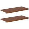 vidaXL Window Sills 2 pcs Dark Brown 100 x 40 x 2 cm Solid Oak Wood
