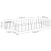 vidaXL Dog Kennel Silver 22.99 m² Steel