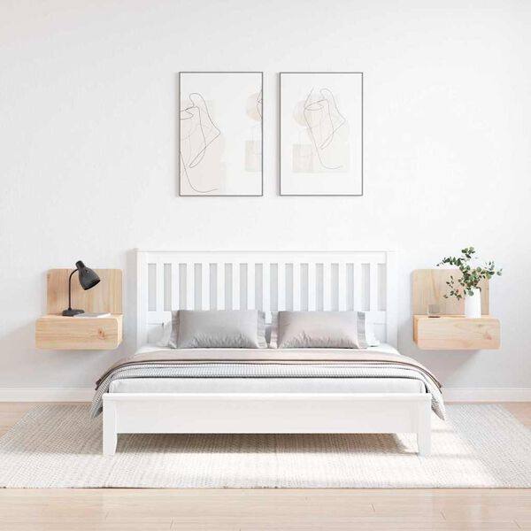 vidaXL Bedside Table 2 pcs Brown 44 x 32.5 x 40 cm Solid pine wood