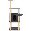 vidaXL Cat Tree with Sisal Scratching Posts Dark Grey 132 cm
