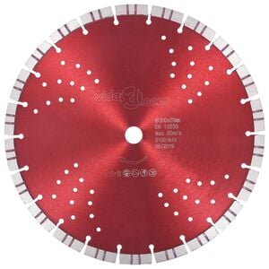 vidaXL Diamond Cutting Disc with Turbo and Holes Steel 300 mm