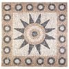 vidaXL Mosaic Tiles Flower Pattern Multicolour 120 x 120 cm Marble