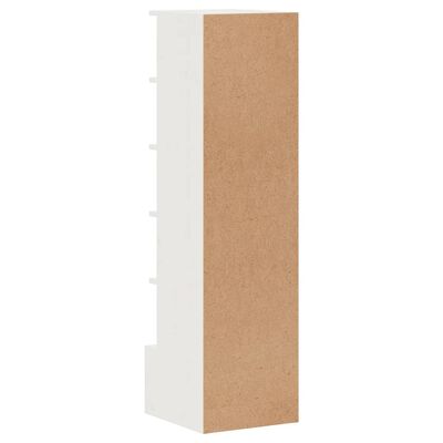 vidaXL Shoe Cabinet White 28x30x104 cm Solid Wood Pine
