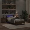 vidaXL Bed Frame with LED Artisan Oak 100 x 200 cm Engineered Wood