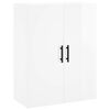 vidaXL Wall Mounted Cabinets 2 pcs High Gloss White 69.5x34x90 cm