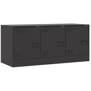 vidaXL TV Cabinet Black 99x39x44 cm Steel