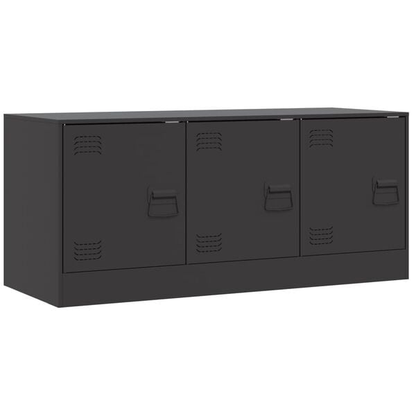 vidaXL TV Cabinet Black 99x39x44 cm Steel