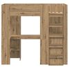 vidaXL Loft Bed Frame with Desk with Storage Artisan Oak 75 x 190 cm