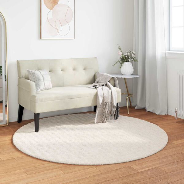 vidaXL Area Rugs Round Cream &Oslash; 200 CM