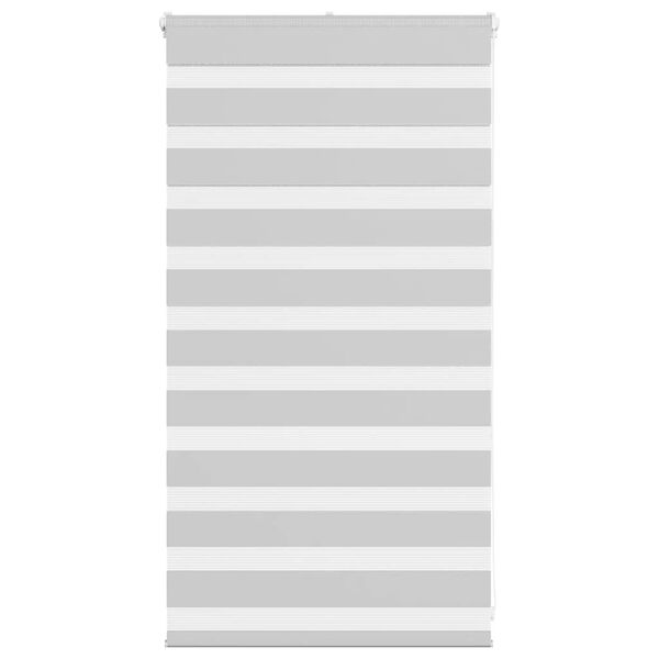 vidaXL Zebra Blind Light Grey 85x100 cm Fabric Width 80.9 cm Polyester