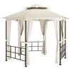 vidaXL Gazebo with Sidewalls 3.1x2.7 m Cream