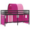 vidaXL Kids' Loft Bed with Tunnel without Mattress Pink 90x200cm