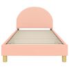 vidaXL Children's Bed Frame with Headboard Pink 90 x 190 cm