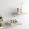 vidaXL Floating Wall Shelves 2 pcs Oak 23x23.5x3.8 cm MDF