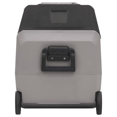 vidaXL Cool Box with Wheel and Handle Black&Grey 60 L PP&PE