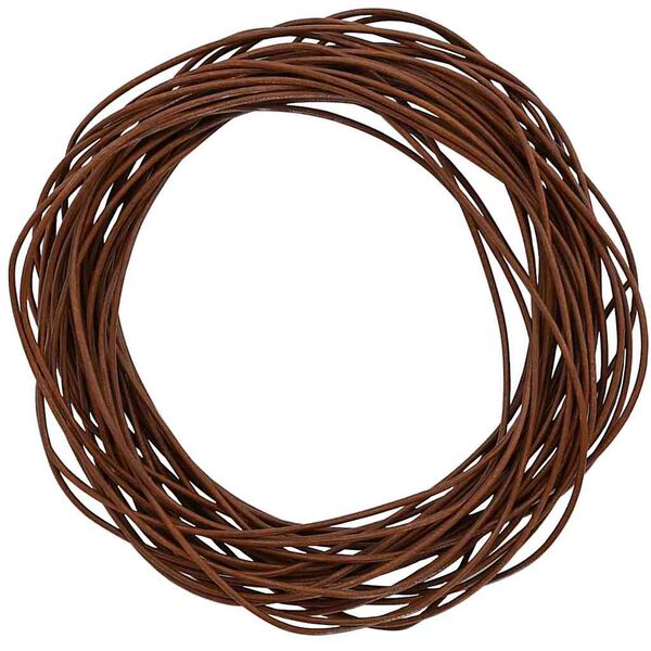 vidaXL Leather Cord Light Brown &Oslash;1.5 mm x 5 m Leather