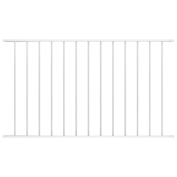 vidaXL Fence Panel Powder-coated Steel 1.7x0.75 m White