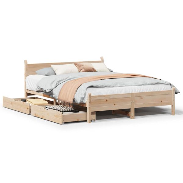 vidaXL Bed Frame without Mattress 120x200 cm Solid Wood Pine