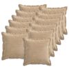 vidaXL Cushion Cover 12 pcs HOUTEN Taupe 40 x 40 cm Chenille Fabric