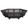 vidaXL Fire Pit Black 80 x 80 x 23 cm Steel