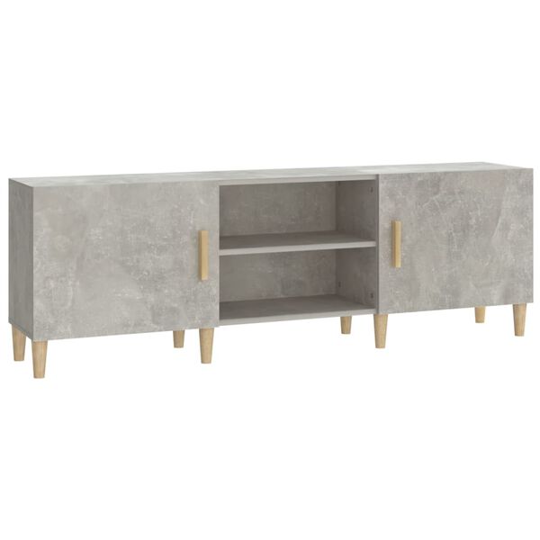 vidaXL TV Cabinet Concrete Grey 150x30x50 cm Engineered Wood
