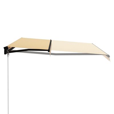 vidaXL Manual Retractable Awning 400x300 cm Yellow and White