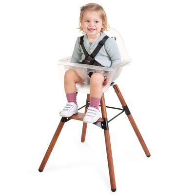 CHILDHOME 2-in-1 High Chair with Bumper Evolu 2 Transparent