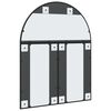 vidaXL Wall Mirror Black 80x100 cm Arch Iron