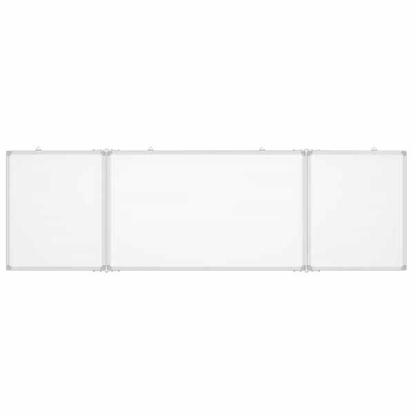 vidaXL Magnetic Whiteboard Foldable 160x50x1.7 cm Aluminium