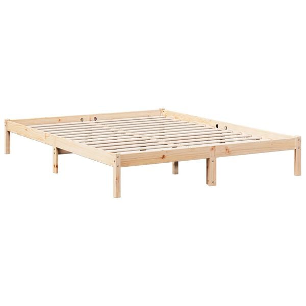 vidaXL Extra Long Bed Frame without Mattress 140x220 cm Solid Wood Pine