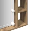 vidaXL Mirror Cabinet with LED Artisan Oak 76x15x55 cm Engineered Wood