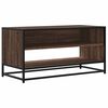 vidaXL TV Cabinet Brown Oak 91x40x46 cm Engineered Wood and Metal