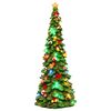 vidaXL Light-Up Christmas Tree SALO 16.5 x 15.5 x 40 cm Resin Green