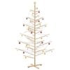 vidaXL Wooden Christmas Tree with Stand Natural 210 cm Solid pine wood