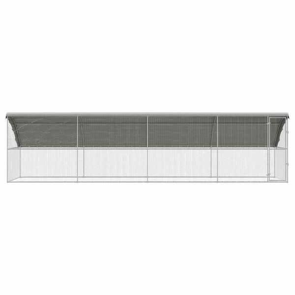 vidaXL Chicken Cage 4 pcs Silver 800 x 200 x 198.5 cm Galvanised Steel